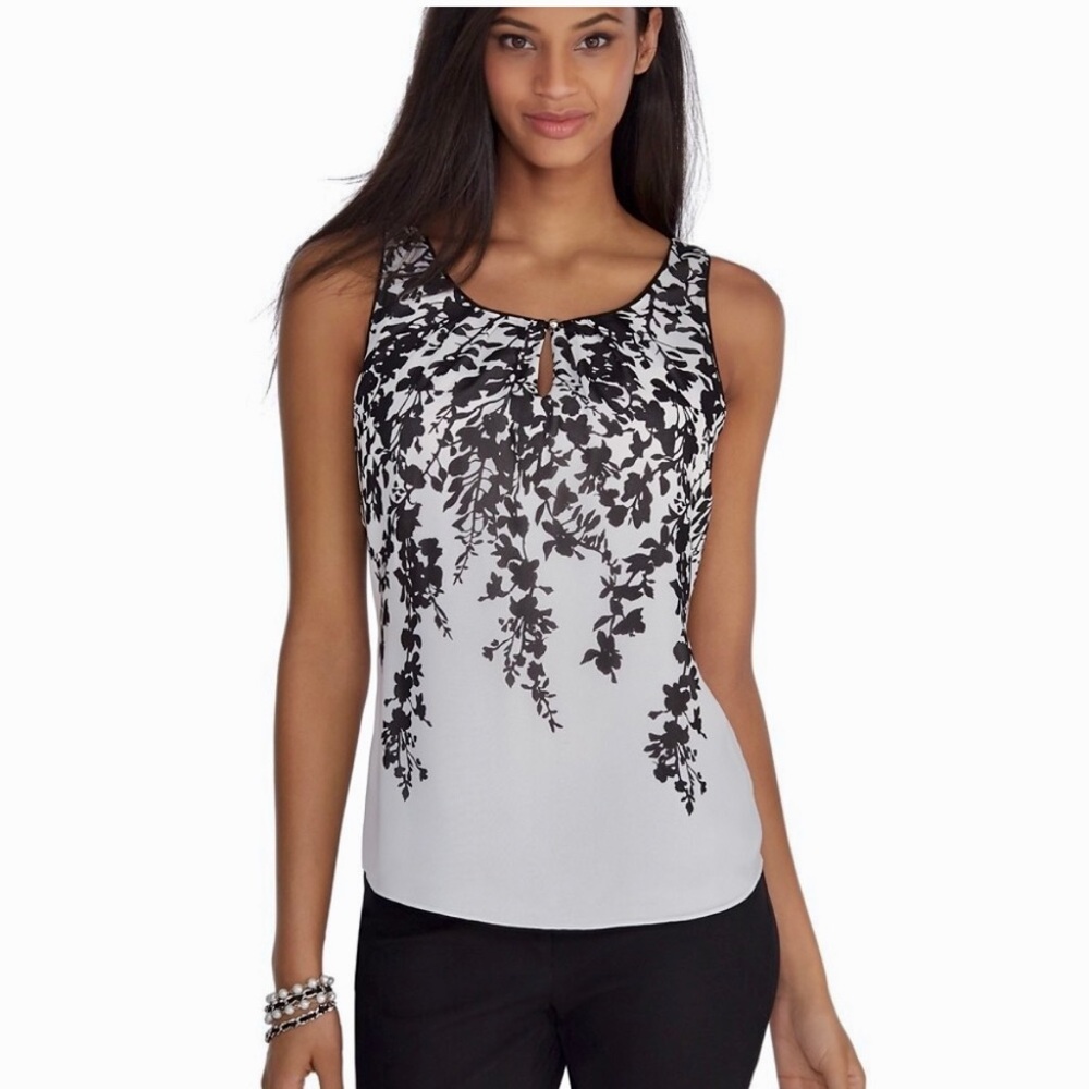 WhiteHouse BlackMarket beautiful sleeveless shell